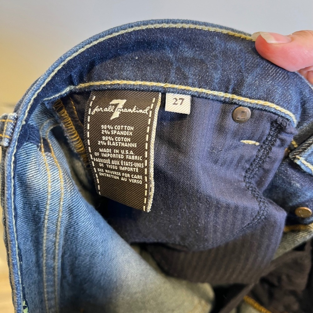 7 For All Mankind Women Josefina Jeans Distressed Boyfriend Blue 31 - Picture 15 of 16
